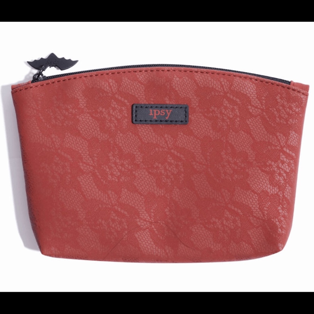 Red lace print